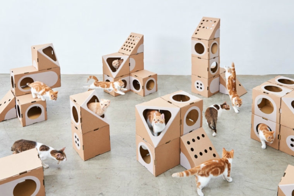 Eko igralište za mace inspirisano origamijem