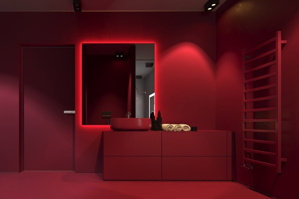 Saveti i ideje za opremanje kupatila u crvenoj boji