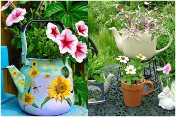 Uradi sam savet dana: pretvorite svoje stare čajnike u prekrasne ukrase za baštu!