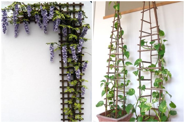 Kreativne ideje za izradu rešetki za cveće i povrće