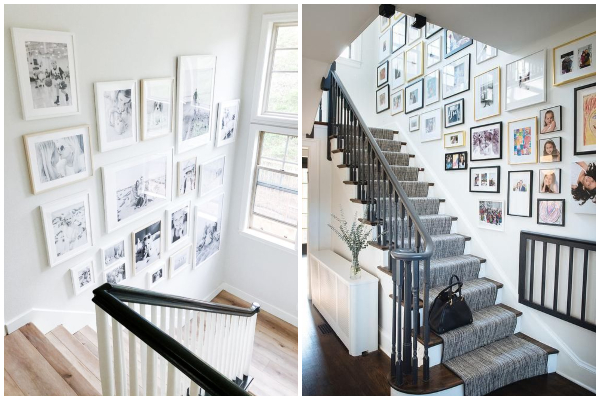 Ideje za stvaranje inspirativnih galerijskih zidova uz stepenište u kući
