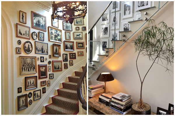 Ideje za stvaranje inspirativnih galerijskih zidova uz stepenište u kući