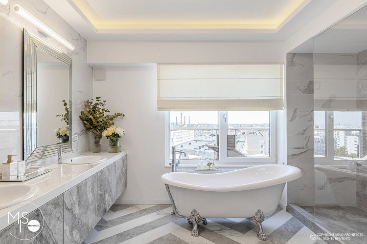  Moderno kupatilo u hladnim tonovima sive boje