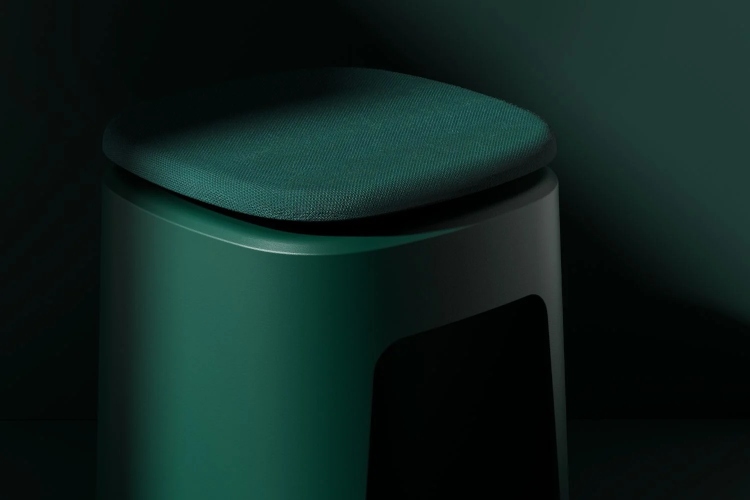  Minimalistička ergonomska održiva stolica u šumska-zelenoj boji
