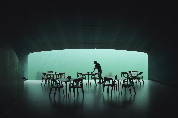  Restoran pod vodom ima nameštaj po meri a glavni element dizajna je stolica