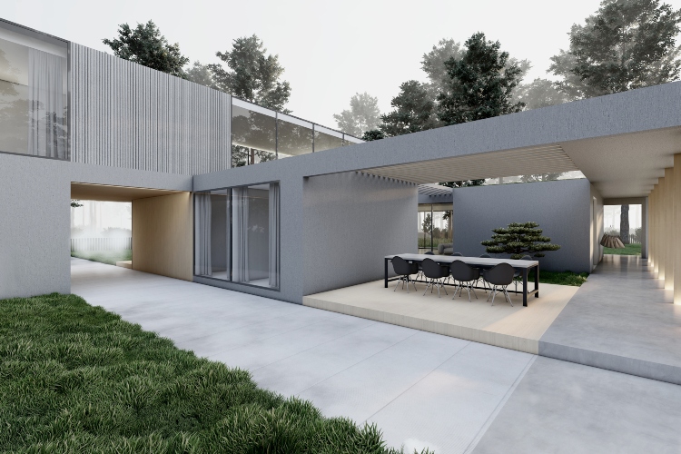  Moderna minimalistička zgrada kombinuje beton i eleganciju drveta