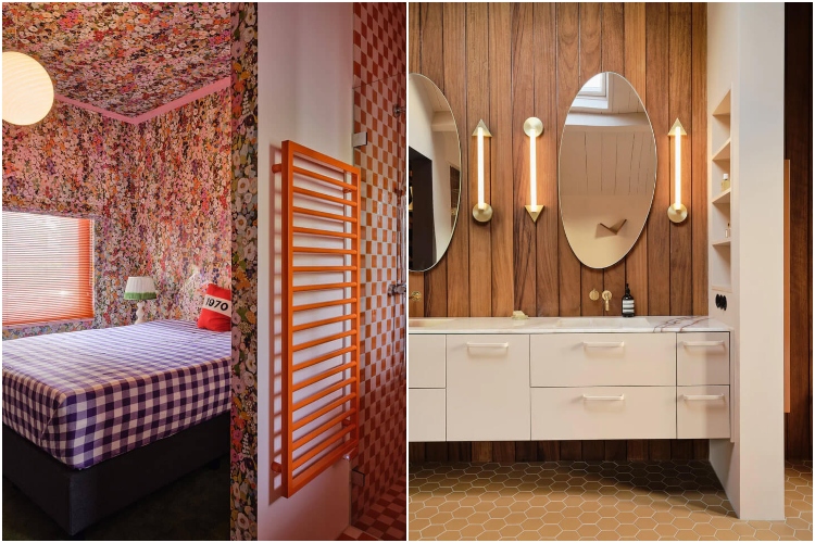  Zanimljiv dizajn spavaće sobe i kupatila u neobičnim bojama