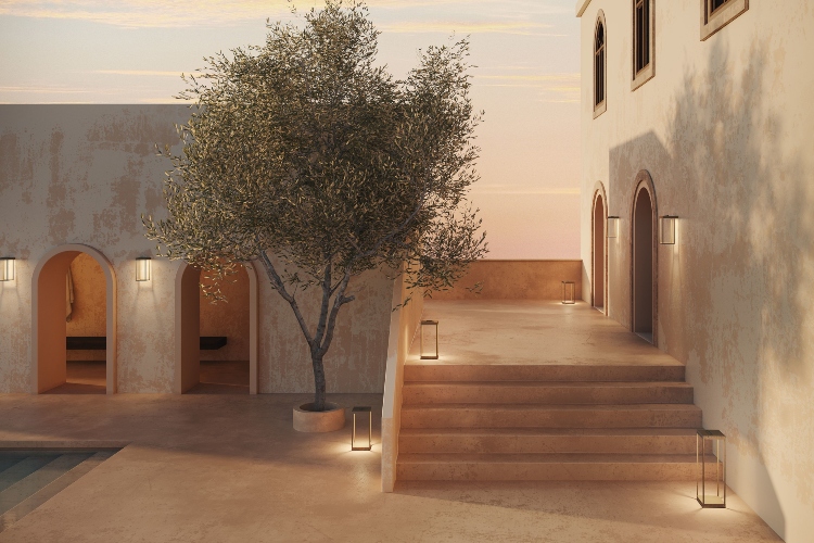  Kolekcija modernih zidnih lampi klasi eksterijer inspirisan Mediteranom