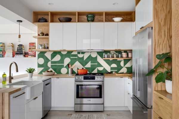 Geometrijske pločice u kuhinji: 20 inspirativnih primera