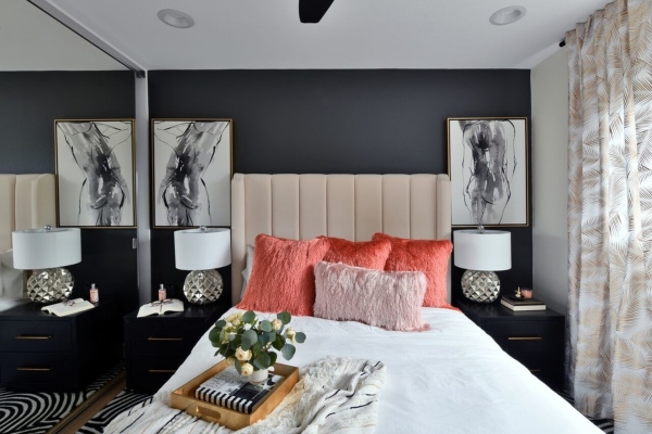 5 načina da oživite crno-belu spavaću sobu