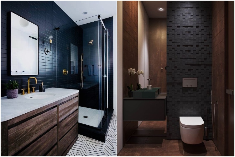 Kreativni načini za korišćenje tamnije boje u malom kupatilu