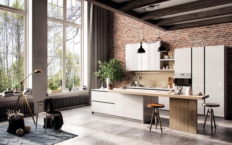 Kuhinja koja kombinuje skandinavski sa industrijskim stilom dekoracije