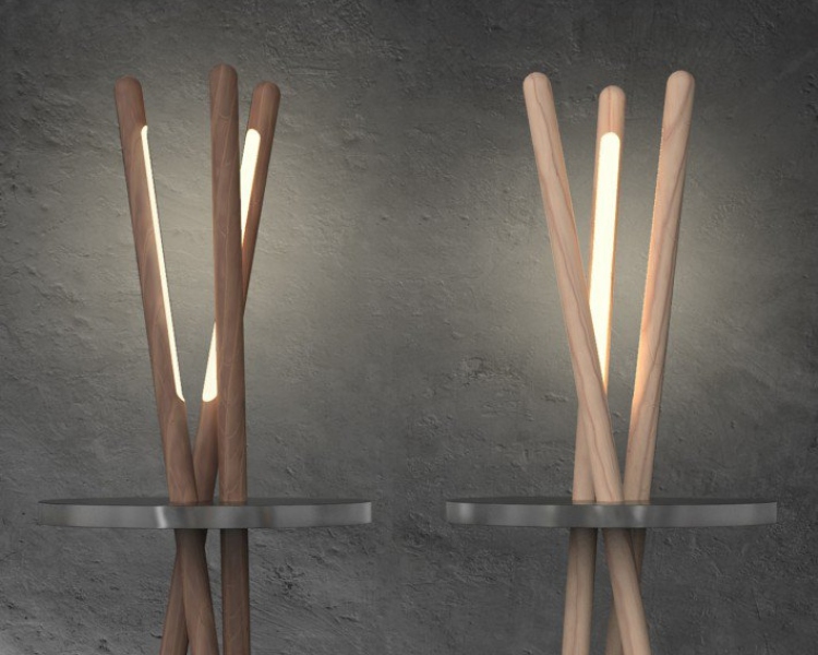 Dizajn lampe inspirisan je strukturom reči "svetlo" u kineskim slovima