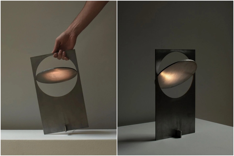 Minimalistička stona lampa se izrađuje od čelika mesinga ili metala
