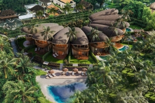 Održivo luksuzan hotel na Baliju koristi usitnjene ljuske pistaća umesto betona