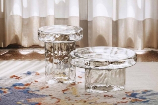 Soda Iced Murano stakleni sto: ledena kocka pretvorena u komad nameštaja